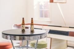 American Colonial Diner Style Basement Table & Stools in Colorado Springs Residence