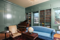 Traditional American Colonial Style Study with Bookcase, Piano, & Sofa - Colorado