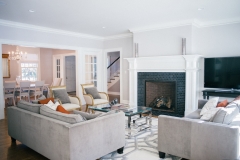 Classic Home Living Room Renovation - Updated Fireplace, Floors & Furniture