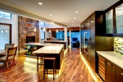 Entire Modern Kitchen Design with Bright Lights & Clean Lines