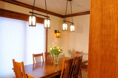 Custom Creative Light Pendants in a Craftsman Dining Room Renovation Project