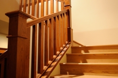 Custom Craftsman Staircase with Cherry Wood Stairs