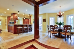 Open Elegant French Manor Kitchen & Dining