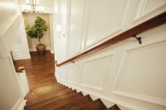 Traditional Cherry Wood Floor Installation in a French Tudor Style Home