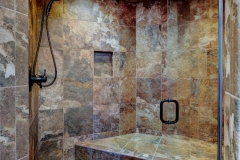 Oversize Unique & Beautiful Tile Shower in Mountain Inspired Home