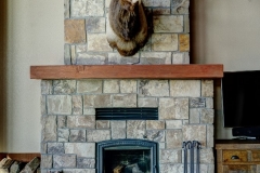 Stone Fireplace in Mountain House Design - Colorado Springs